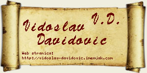 Vidoslav Davidović vizit kartica